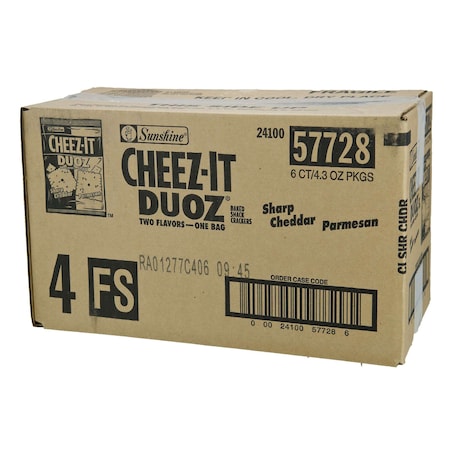 Cheez-It Sharp Cheddar & Parmesan Cheez-It Snack Mix 4.3 Oz. Bag, PK6